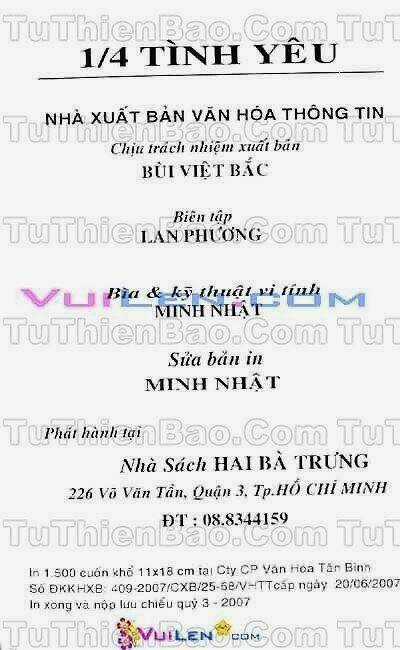 1/4 Tình Yêu - Chapter 10 - Trang 3