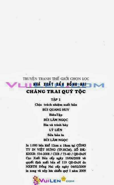 Chàng Trai Quý Tộc - Chapter 1 - Trang 2