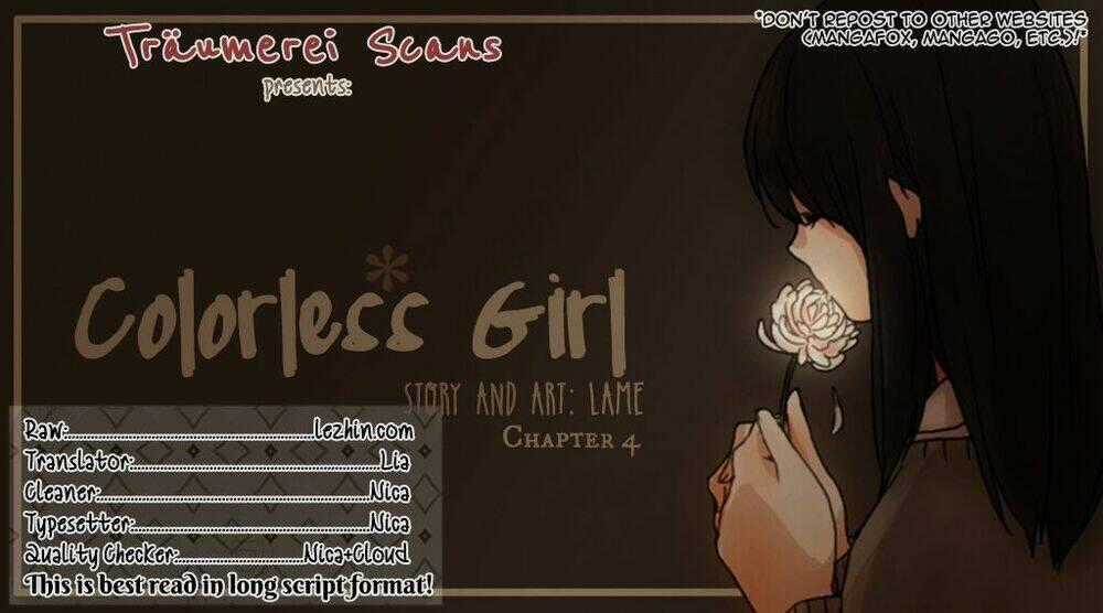 Colorless Girl - Chapter 4 - Trang 1