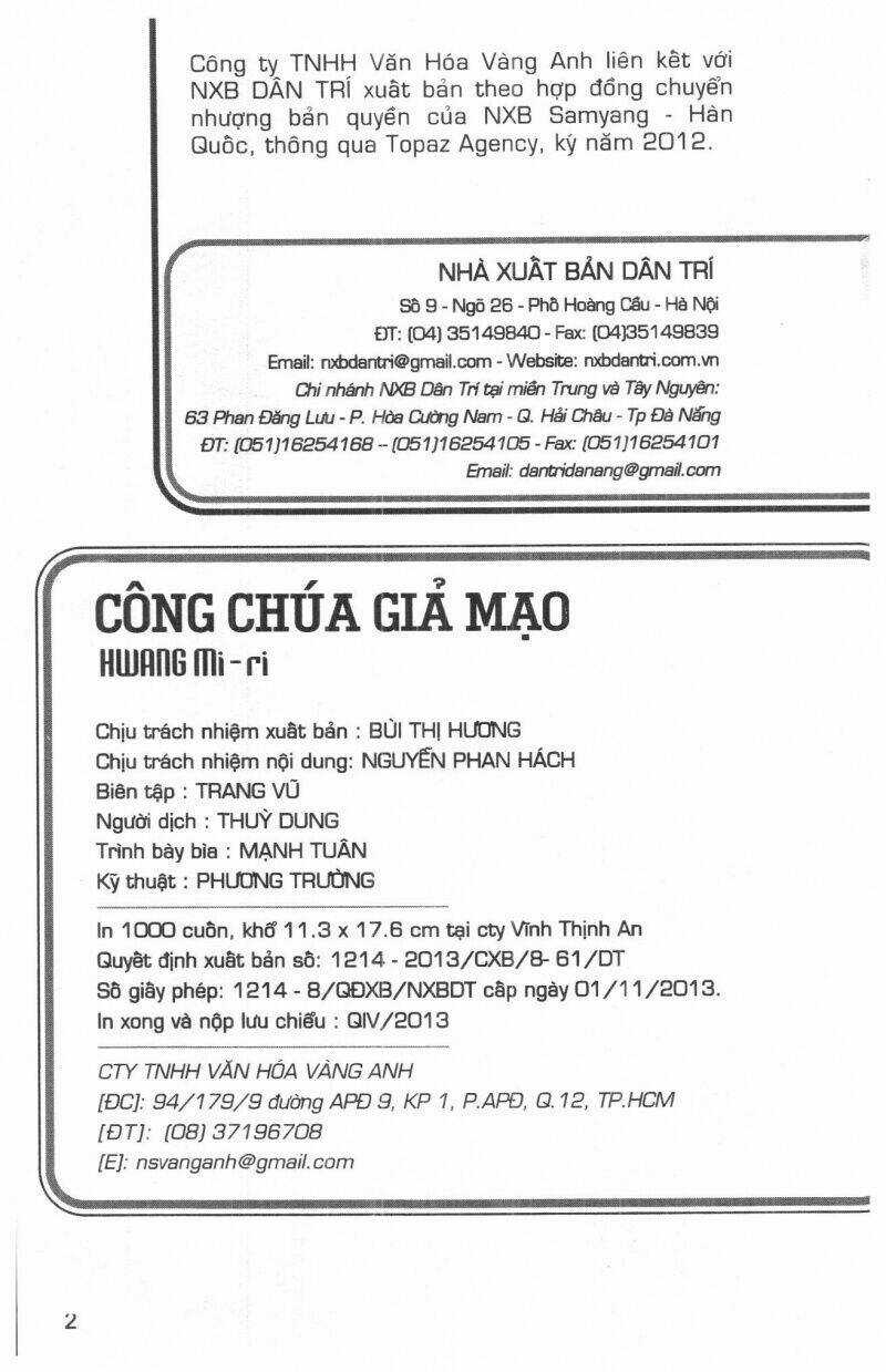 Công Chúa Giả Mạo - Chapter 8 - Trang 2