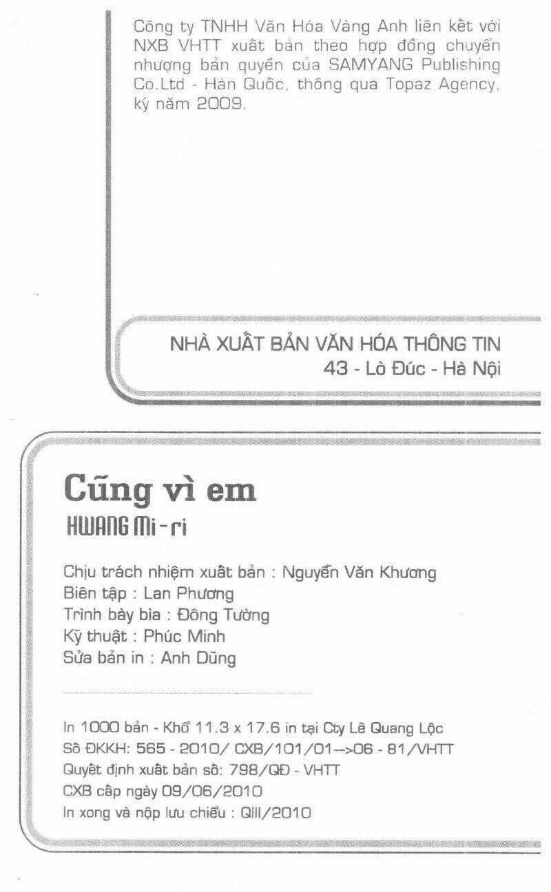 Cũng Vì Em - Chapter 1 - Trang 2