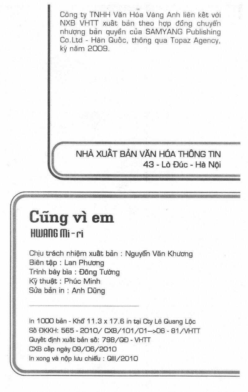 Cũng Vì Em - Chapter 10 - Trang 2