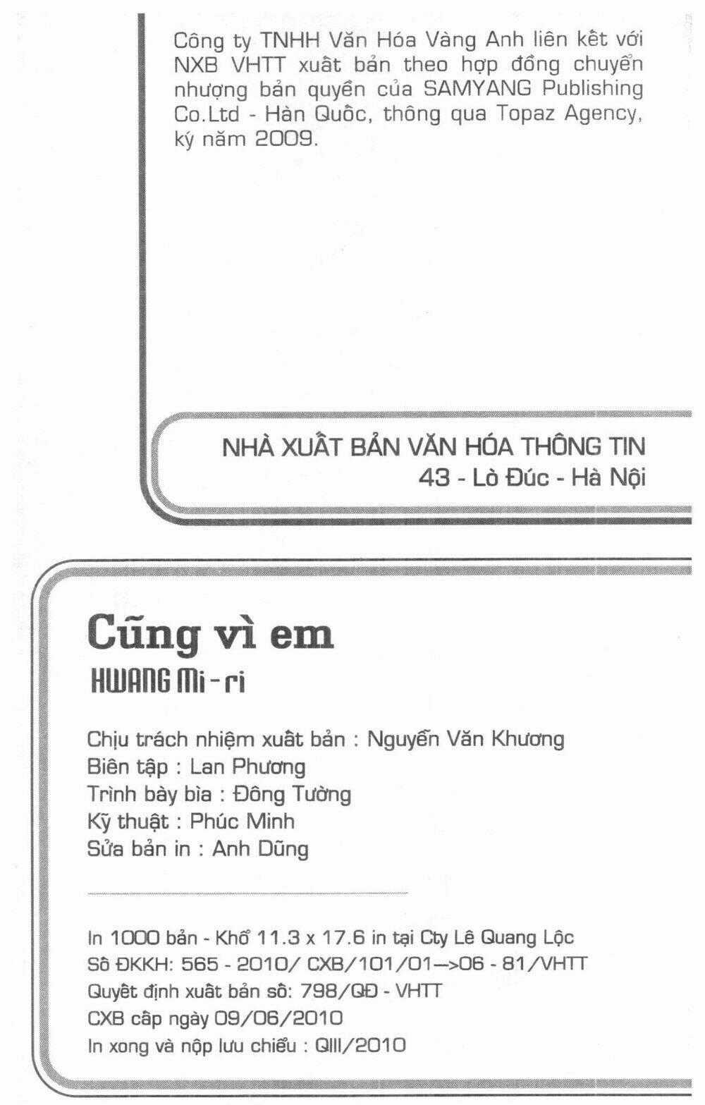 Cũng Vì Em - Chapter 2 - Trang 2