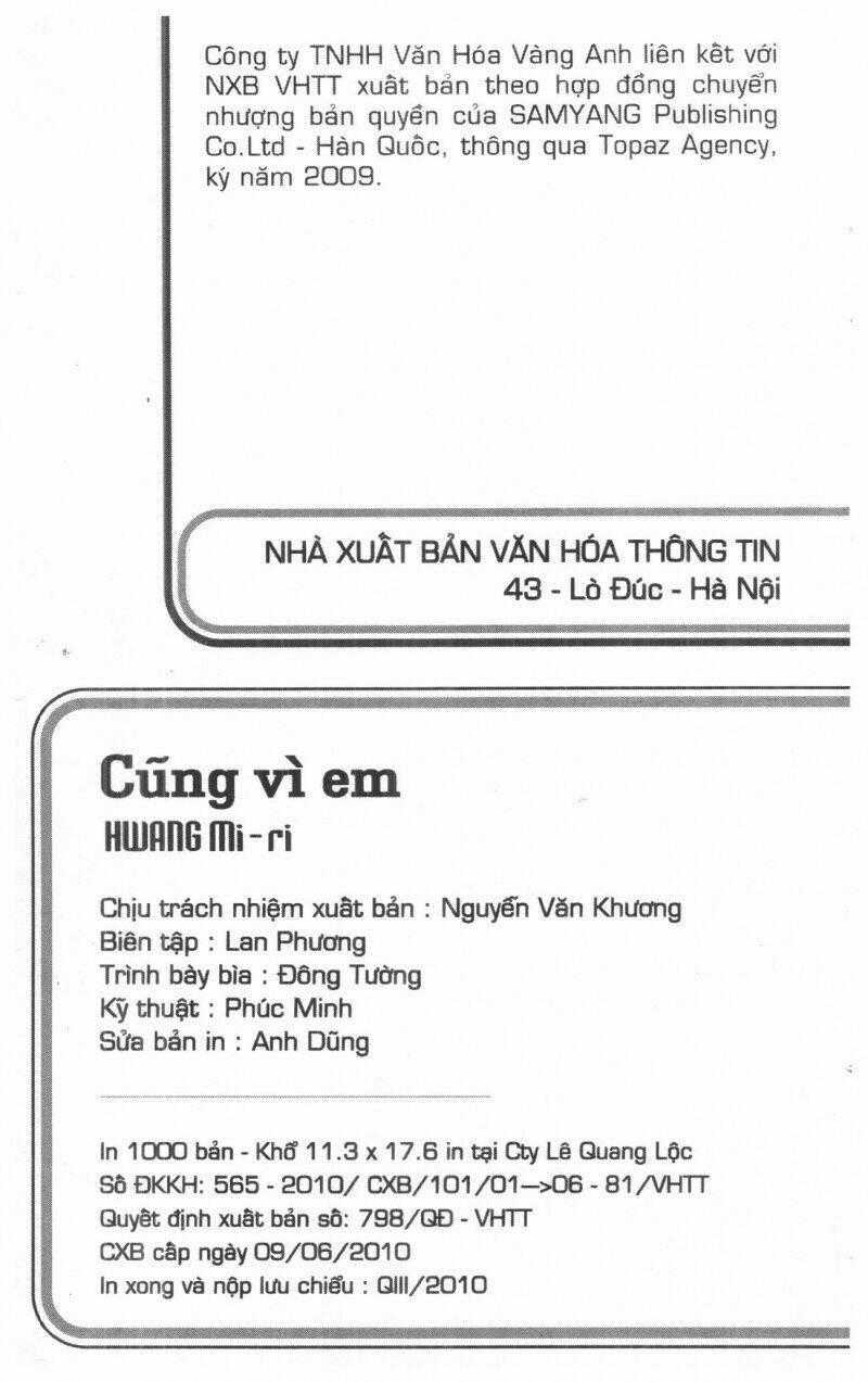 Cũng Vì Em - Chapter 3 - Trang 2