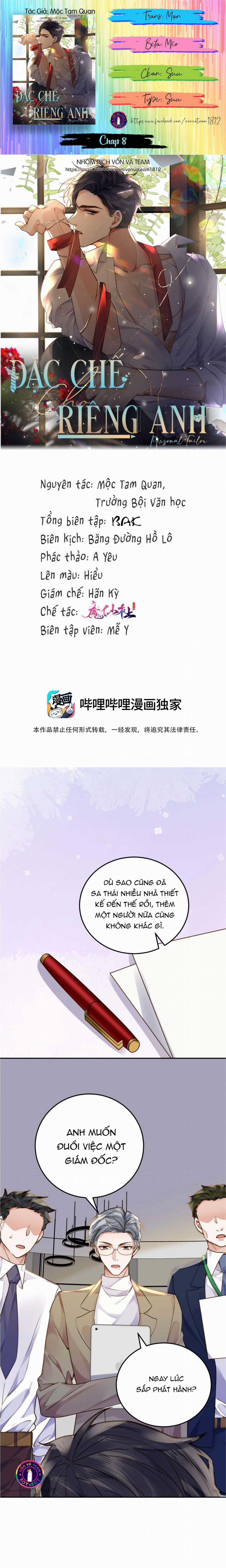 Đặc Chế Cho Riêng Anh - Chapter 8 - Trang 1