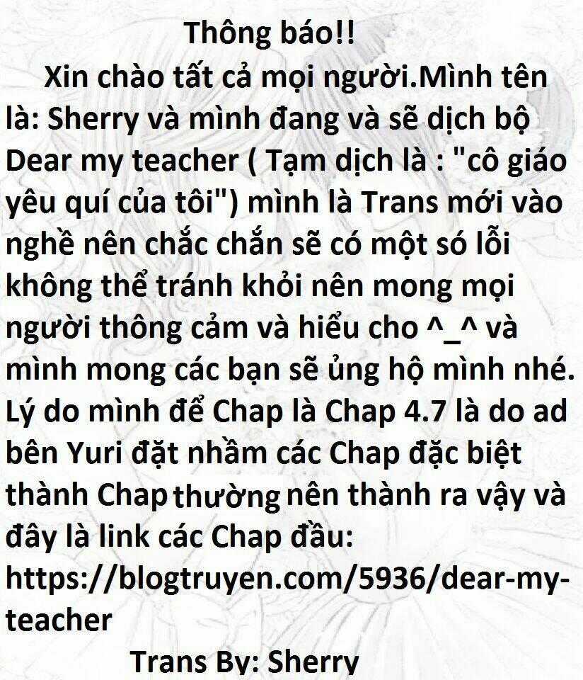 Dear My Teacher - Chapter 7.6 - Trang 1