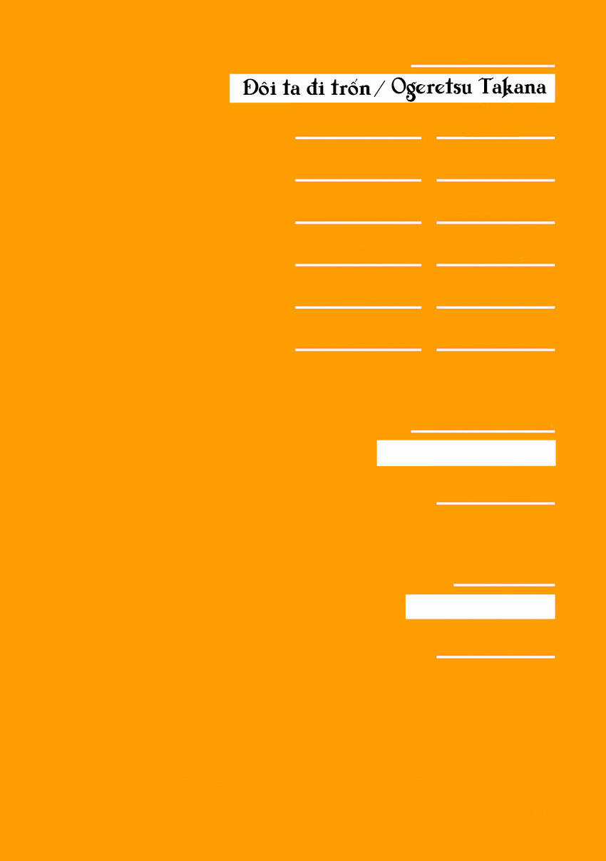 Đôi Ta Đi Trốn - Chapter 1 - Trang 5