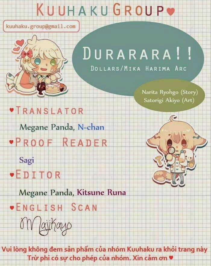 Durarara!! - Dollars/Mika Harima Arc - Chapter 1 - Trang 1