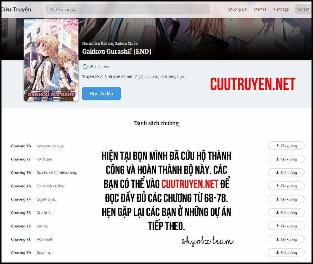 Gakkou Gurashi! - Chapter 70 - Trang 33