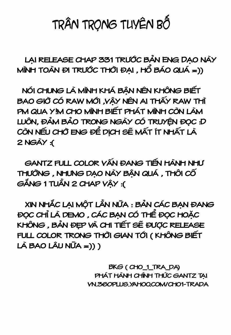 Gantz - Chapter 331 - Trang 1