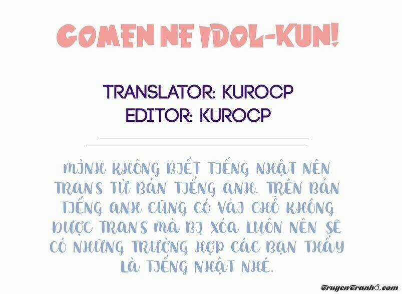 Gomen Ne Idol-Kun! - Chapter 1 - Trang 1