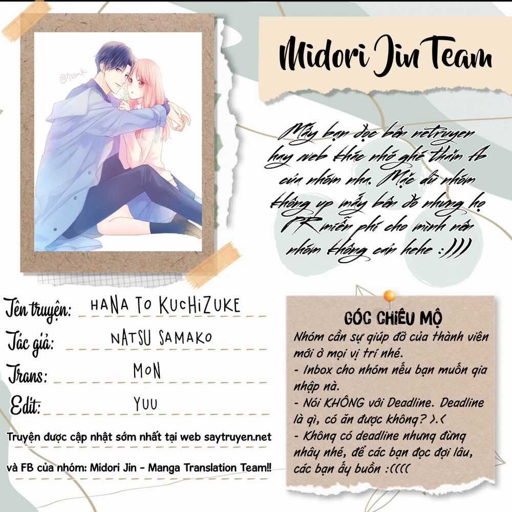 Hana To Kuchizuke. - Chapter 10 - Trang 3