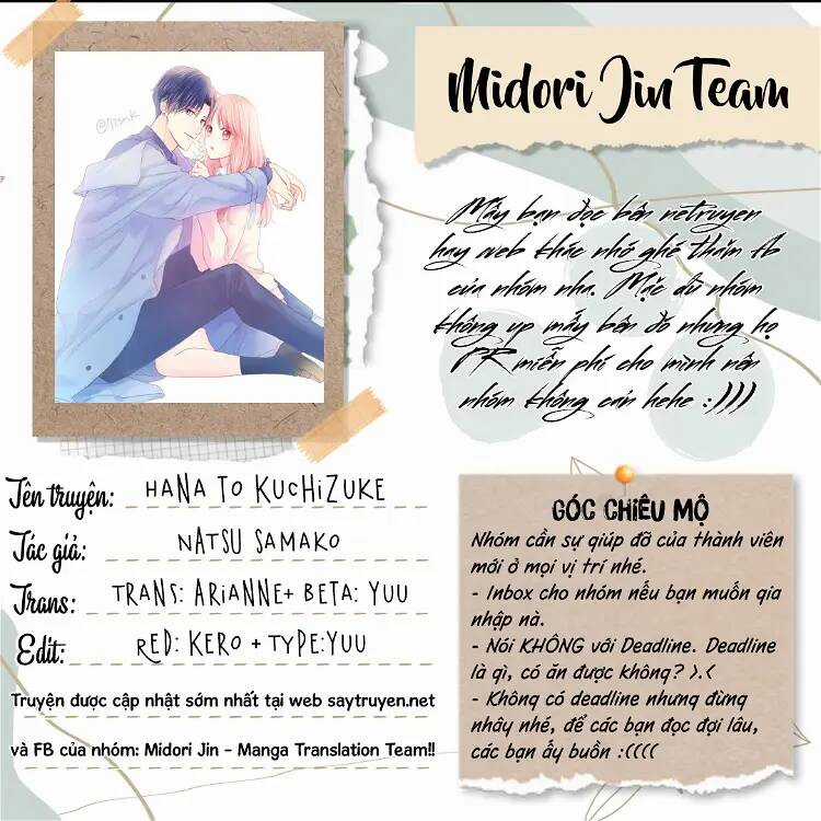 Hana To Kuchizuke. - Chapter 21 - Trang 3