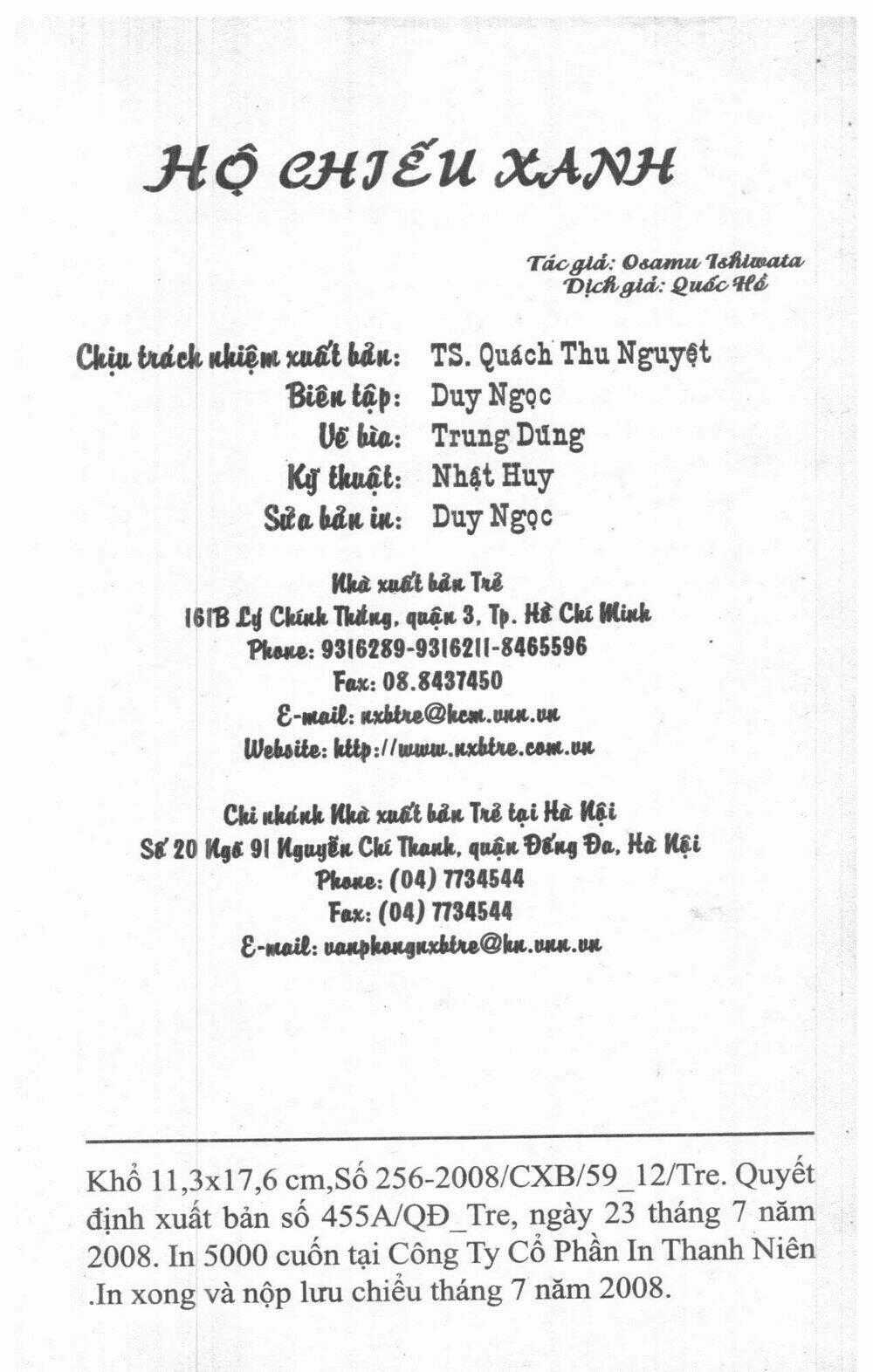 Hộ Chiếu Xanh - Chapter 1 - Trang 199