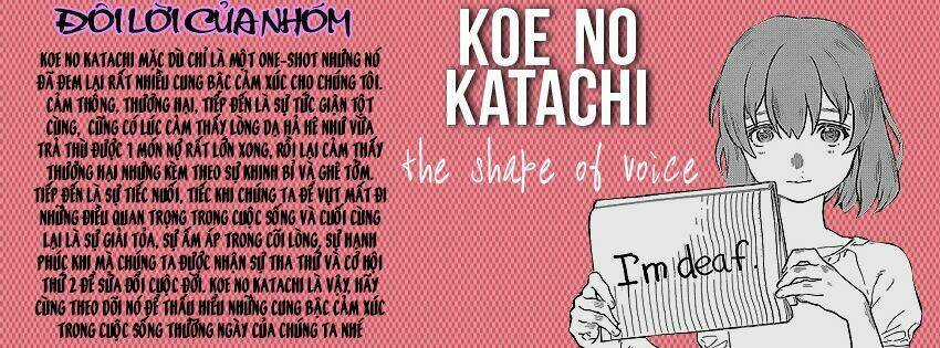 Koe No Katachi - Chapter 0 - Trang 2