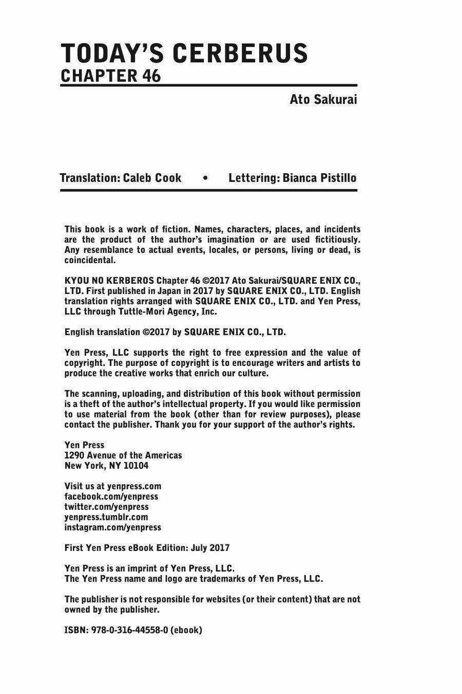 Kyou No Cerberus - Chapter 46 - Trang 38
