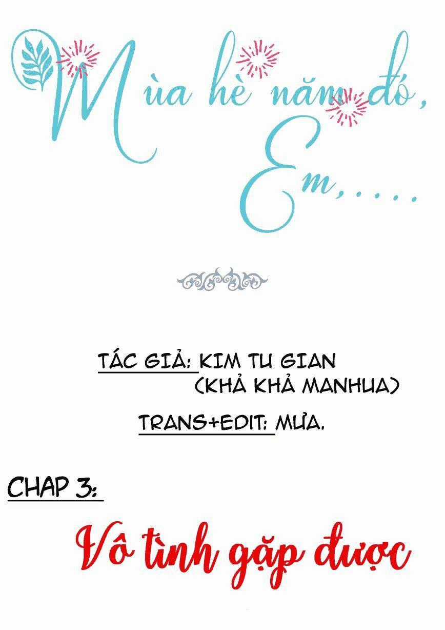 Mùa hè năm đó, em - Chapter 3 - Trang 1