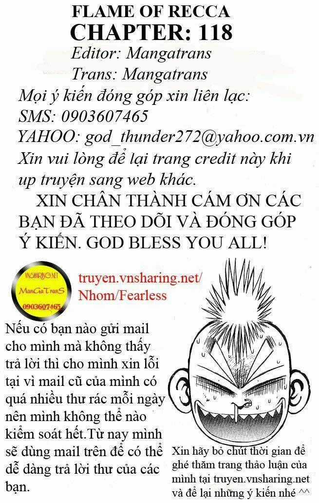 Ngọn Lửa Recca - Chapter 118 - Trang 1