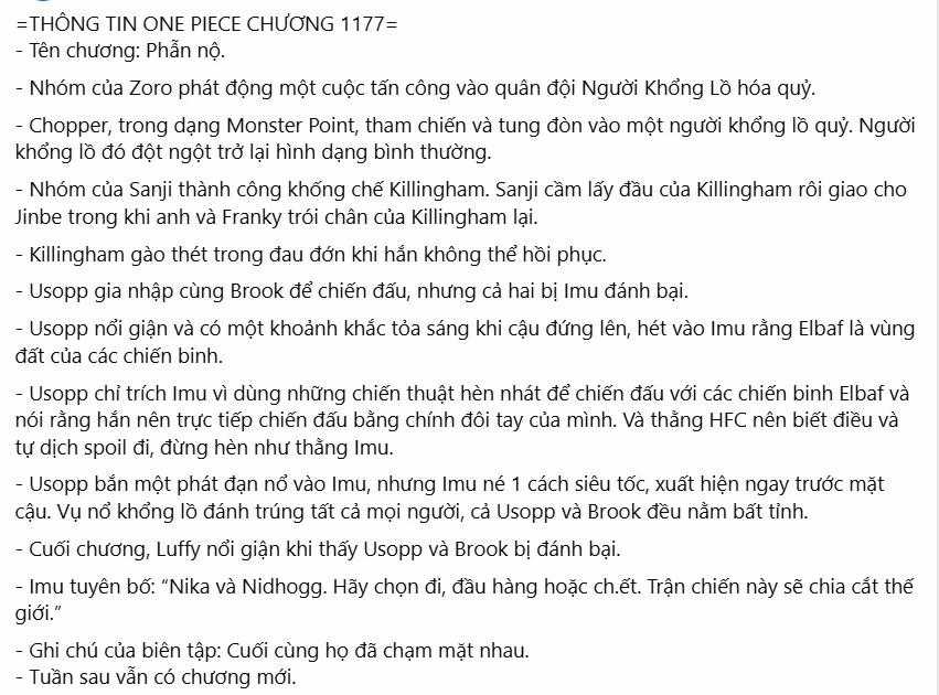 One Piece - Chapter 1177 - Trang 2