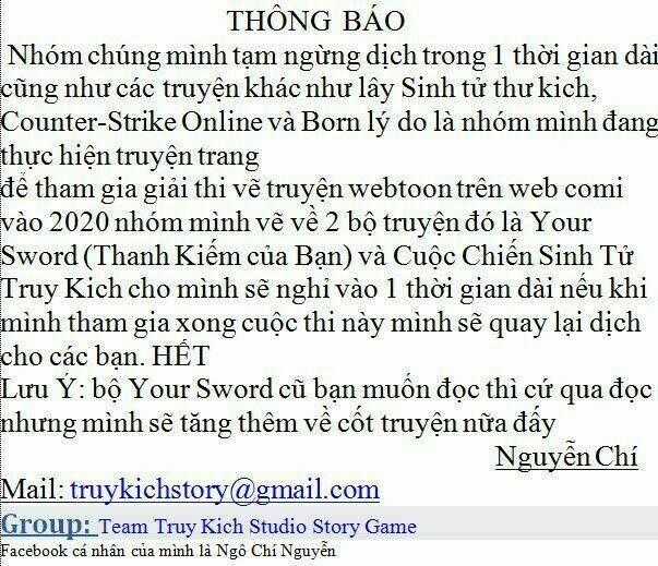 Sinh Tử Thư Kích - Chapter 18 - Trang 1