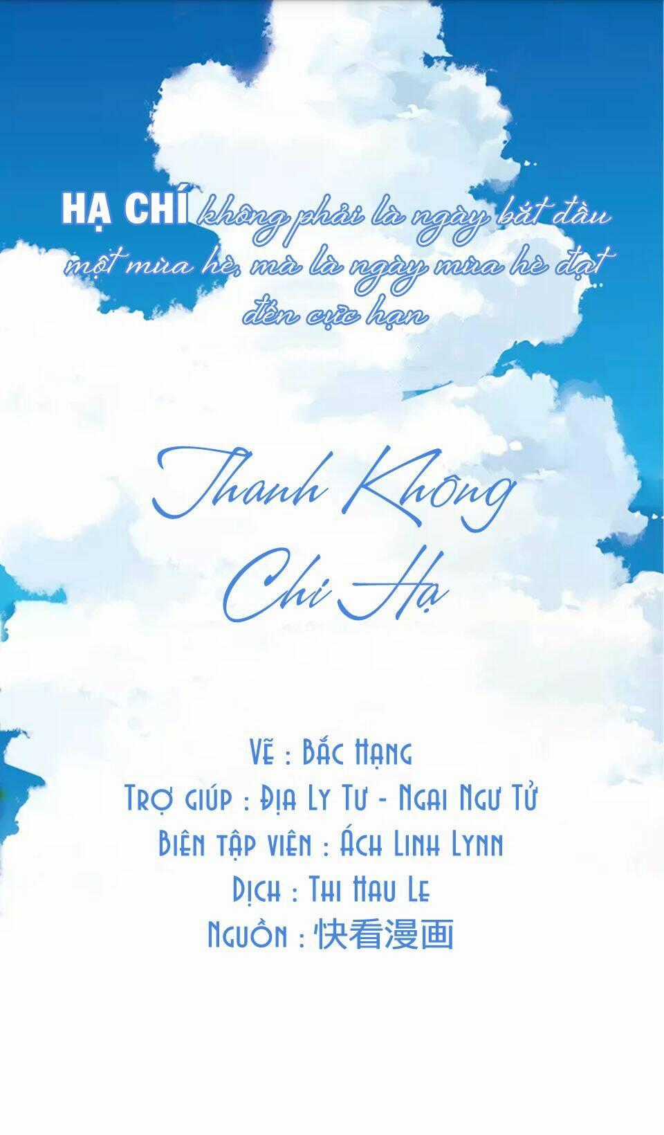 Thanh Không Chi Hạ - Chapter 0 - Trang 1
