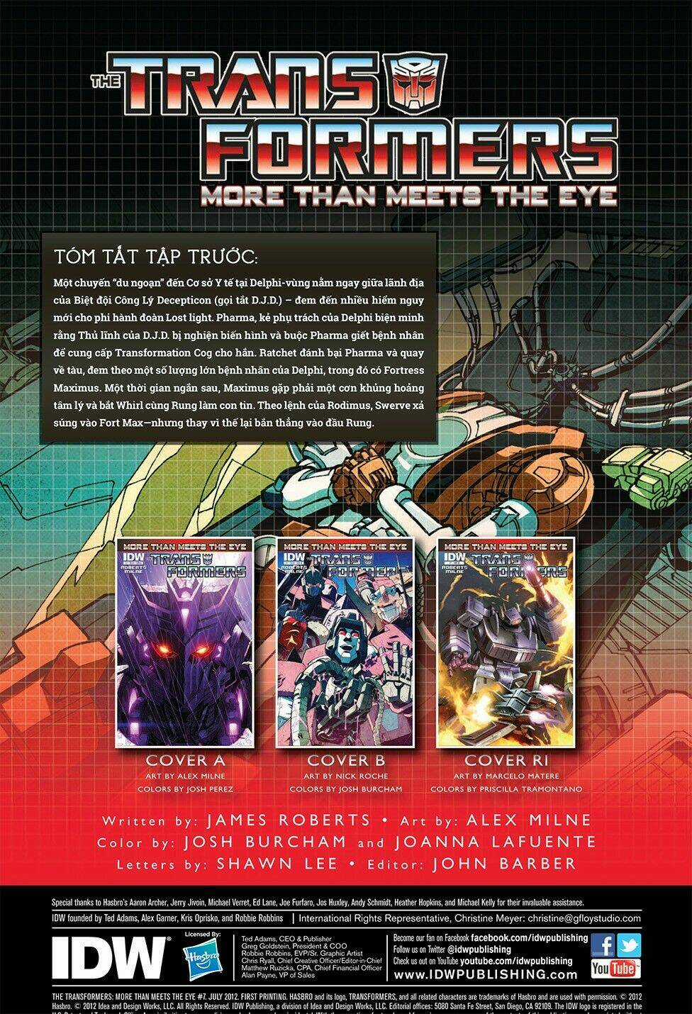 The Transformers: More Than Meets The Eye - Chapter 7 - Trang 1