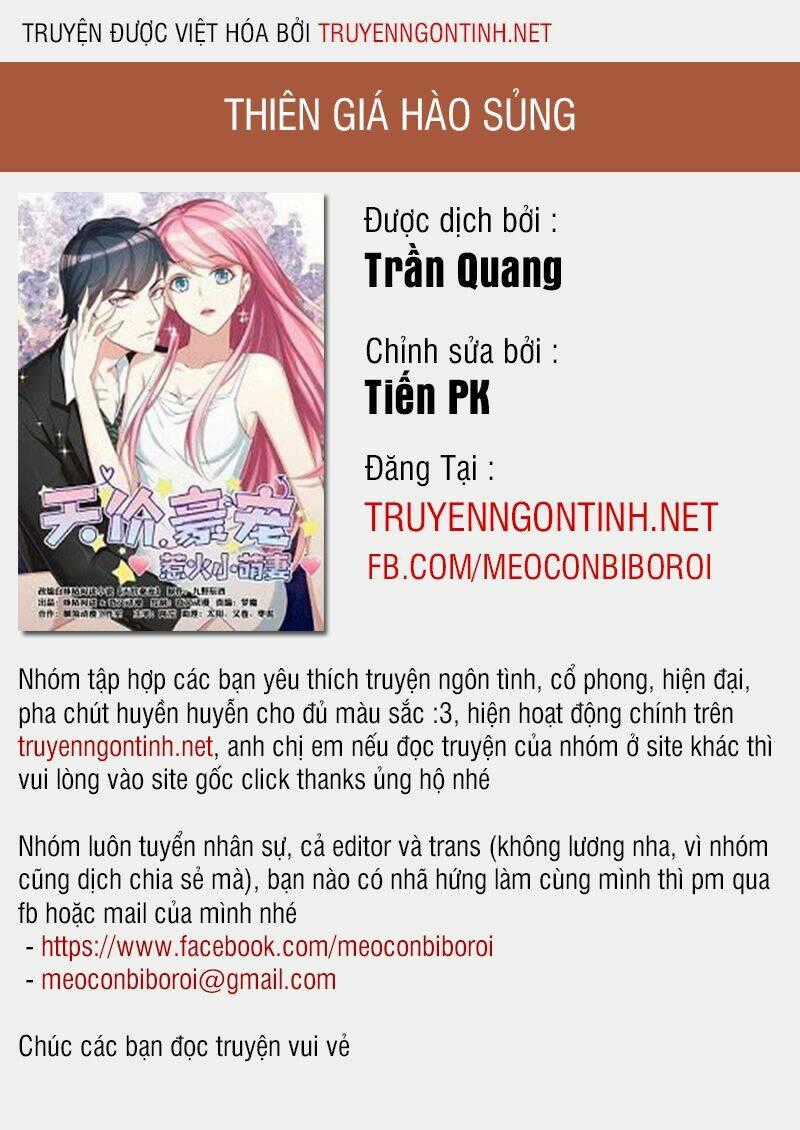 Thiên Giá Hào Sủng - Chapter 1 - Trang 1