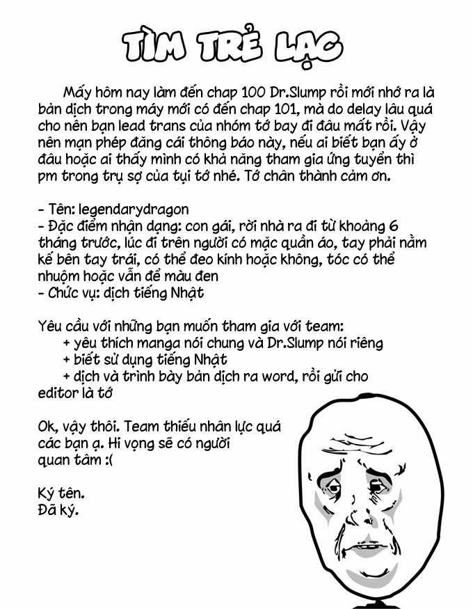 Tiến Sĩ Slump - Chapter 100 - Trang 1