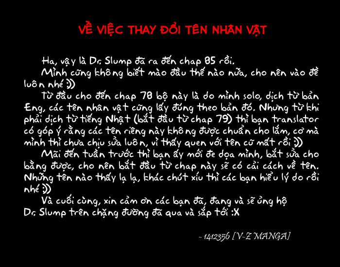 Tiến Sĩ Slump - Chapter 85 - Trang 1
