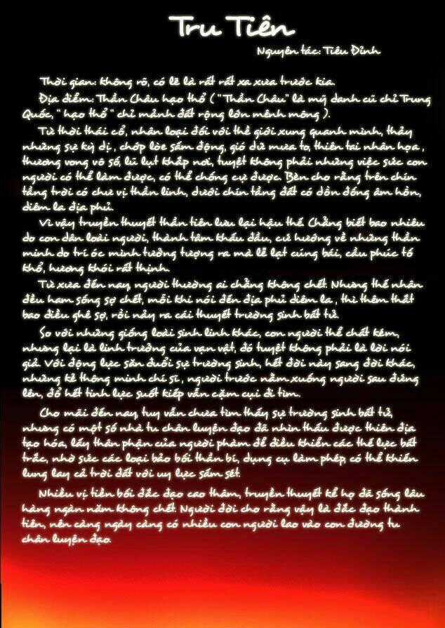 Tru Tiên - Celestial Destroyer - Chapter 1 - Trang 2