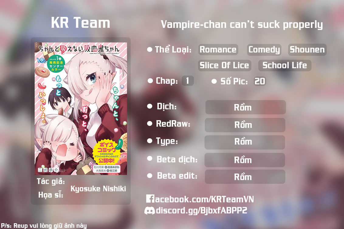 Vampire-Chan Can't Suck Properly - Chapter 1 - Trang 1