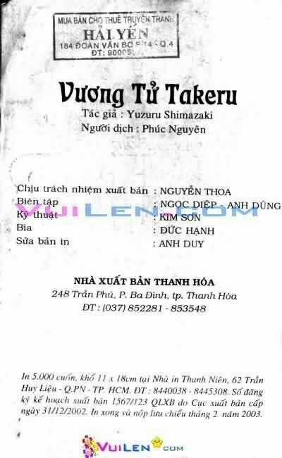 Vương Tử Takeru - Chapter 1 - Trang 168