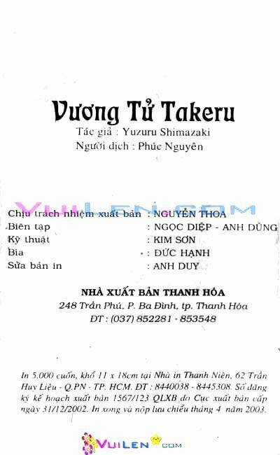 Vương Tử Takeru - Chapter 8 - Trang 4