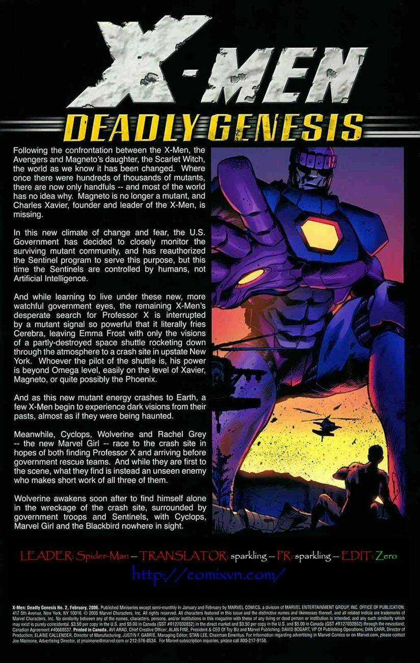 X-Men Deadly Genesis - Chapter 2 - Trang 2