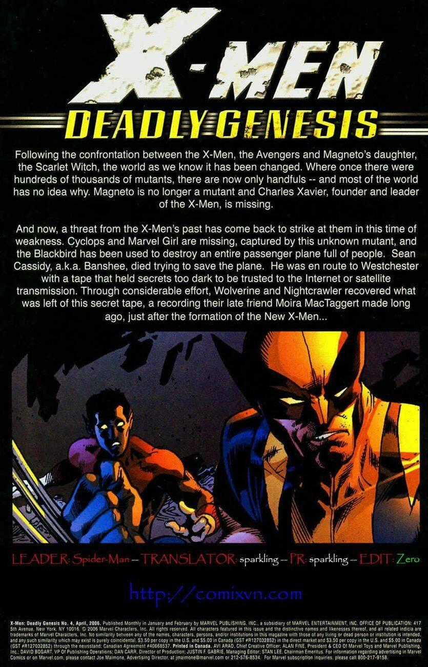 X-Men Deadly Genesis - Chapter 4 - Trang 2