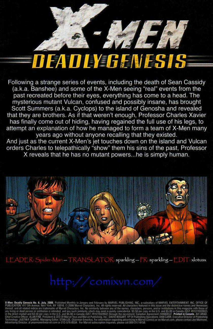X-Men Deadly Genesis - Chapter 6 - Trang 2