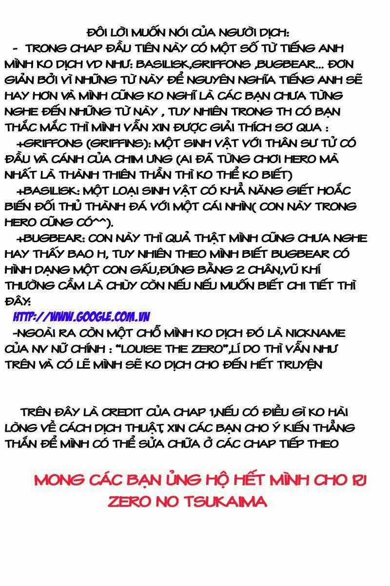 Zero No Tsukaima! - Chapter 1 - Trang 1